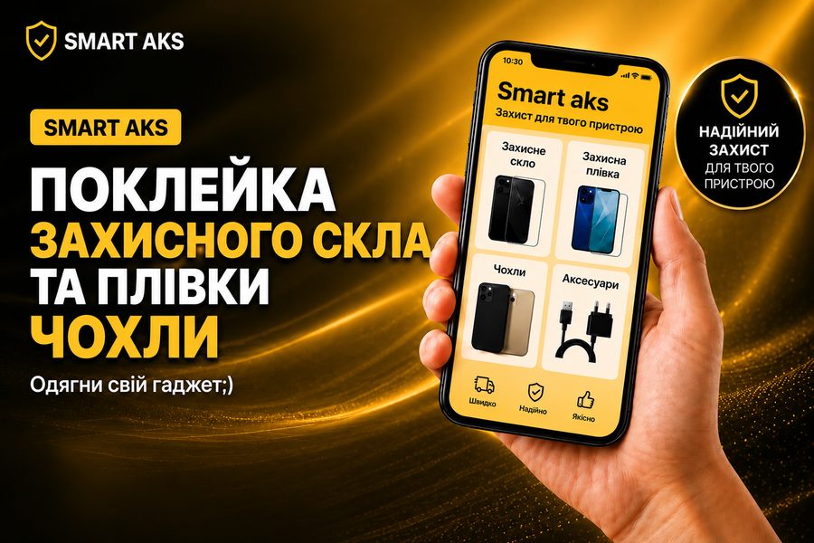 Smart AKS — захисне скло, плівка, чохли та аксесуари